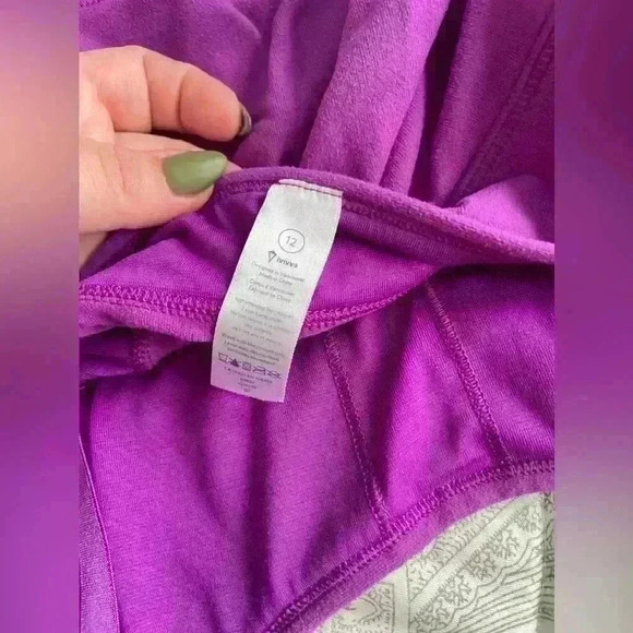 Ivivva lululemon girls bodysuit size 12 purple gymnastics - Picture 5 of 7